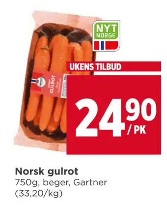 Meny Norsk gulrot tilbud