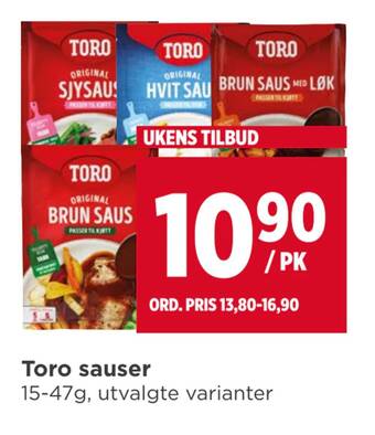 Meny Toro sauser tilbud