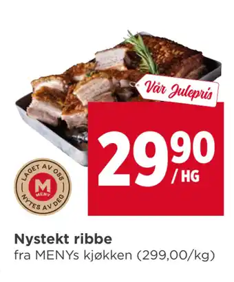Meny Nystekt ribbe tilbud