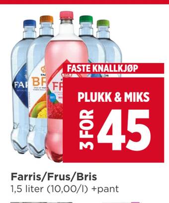Meny Farris/frus/bris tilbud
