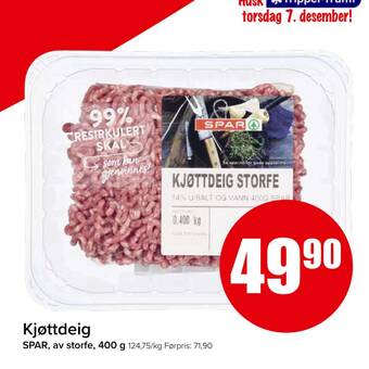 Spar Kjøttdeig tilbud