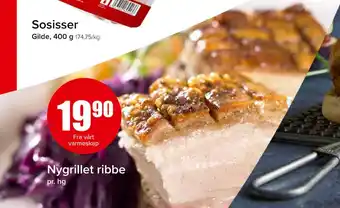 Nygrillet ribbe