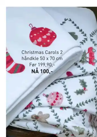 Kid Interiør Christmas carols 2 håndkle tilbud