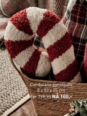 Kid Interiør Candycane pyntepute tilbud