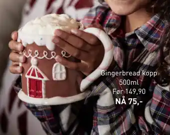 Kid Interiør Gingerbread kopp tilbud