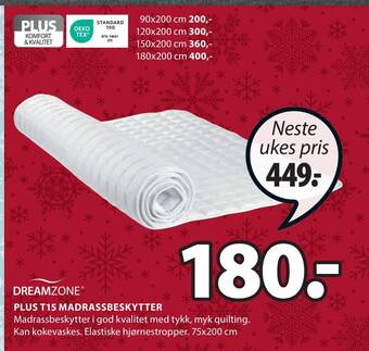 JYSK Plus t15 madrassbeskytter tilbud