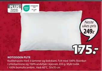 JYSK Notodden pute tilbud