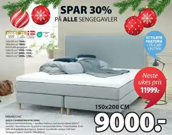 JYSK Gold c10 kontinentalseng tilbud