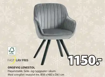 JYSK Onsevig lenestol tilbud