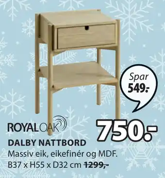 JYSK Dalby nattbord tilbud