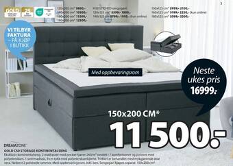 JYSK Gold c50 storage kontinentalseng tilbud
