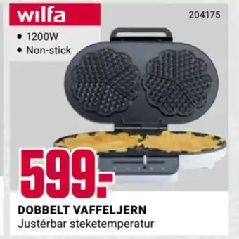 Europris DOBBELT VAFFELJERN tilbud