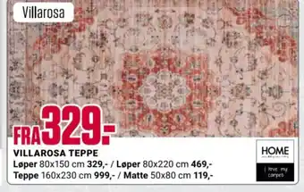 Europris VILLAROSA TEPPE tilbud