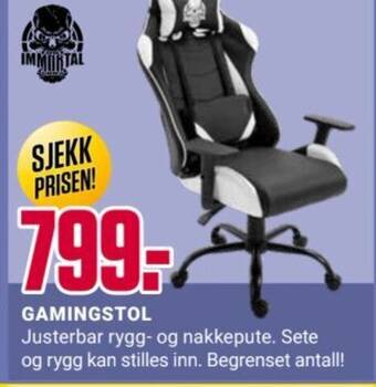 Europris GAMINGSTOL tilbud