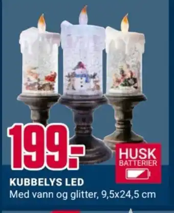 Europris KUBBELYS LED tilbud