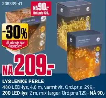 Europris LYSLENKE PERLE tilbud