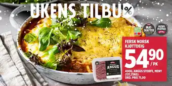 Meny FERSK NORSK KJØTTDEIG tilbud