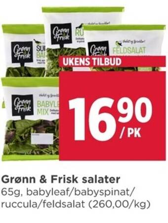 Meny Grønn & Frisk salater tilbud