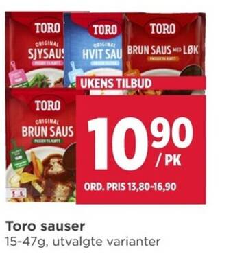Meny Toro sauser tilbud