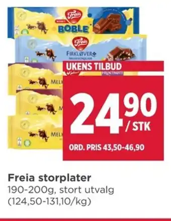 Meny Freia storplater tilbud