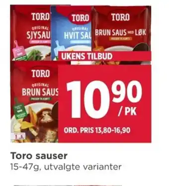 Meny Toro sauser tilbud