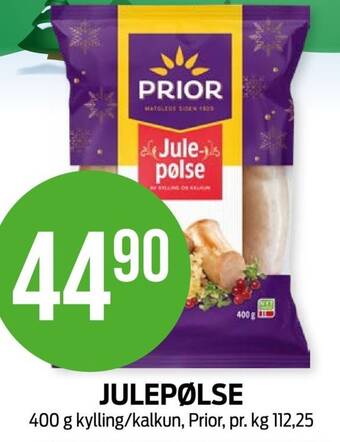 Kiwi JULEPØLSE 400 g kylling/kalkun, Prior tilbud