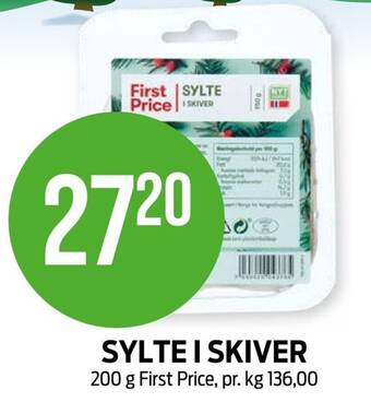 Kiwi SYLTE I SKIVER 200 g First Price tilbud