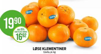 Kiwi LØSE KLEMENTINER Cevita, pr. kg tilbud
