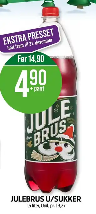 Kiwi JULEBRUS U/SUKKER 1,5 liter, Unil tilbud