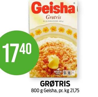 Kiwi GRØTRIS 800 g Geisha tilbud