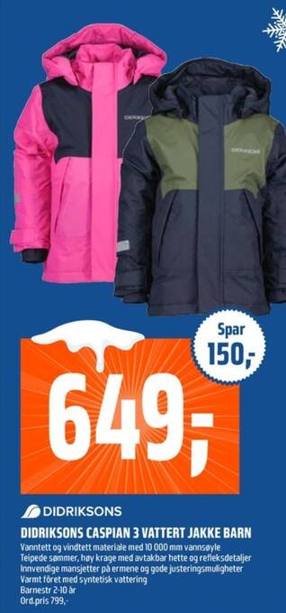 Coop Obs Didriksons jakke tilbud