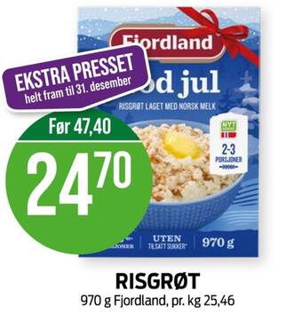 Kiwi Fjordland risengrøt tilbud