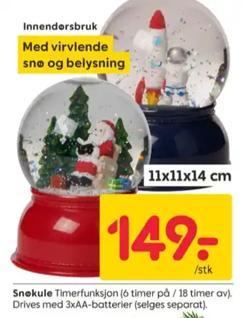 Rusta Ukjent snøkule tilbud