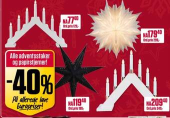 Europris Ukjent adventsstake tilbud