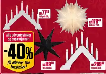 Europris Ukjent adventsstake tilbud