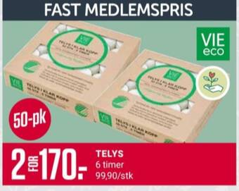 Europris Vie eco telys tilbud
