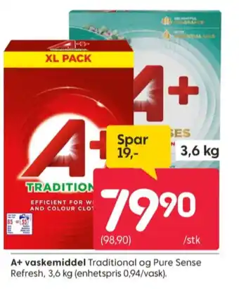 Rusta A+ vaskemiddel-flytende tilbud