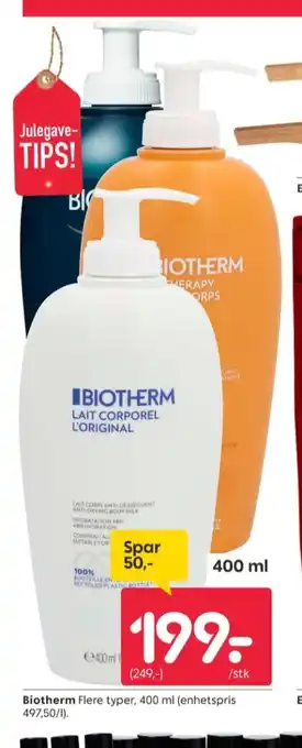 Rusta Biotherm bodylotion tilbud
