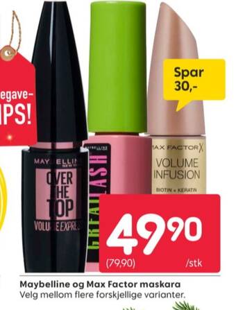 Rusta Maybelline mascara tilbud
