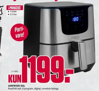 Europris Princess airfryer tilbud