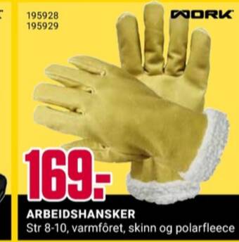 Europris Work arbeidshanske tilbud