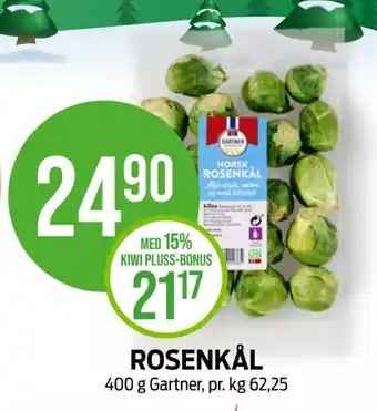 Kiwi Gartner rosenkål tilbud