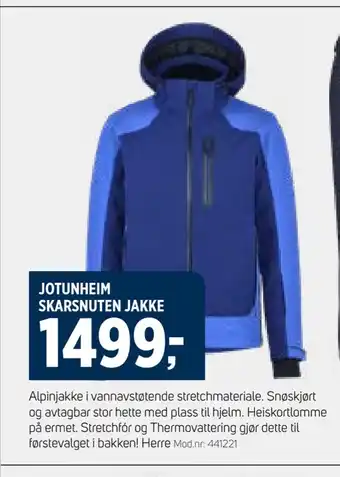 Sport 1 Jotunheim skarsnuten jakke tilbud