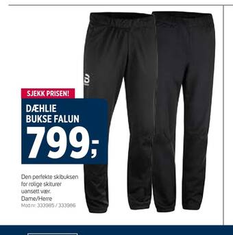 Sport 1 Dæhlie bukse falun tilbud