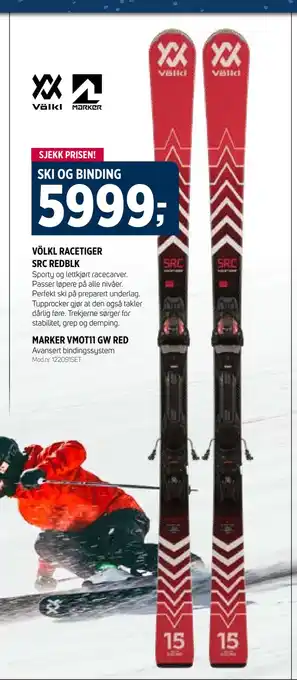 Sport 1 Ski og binding tilbud