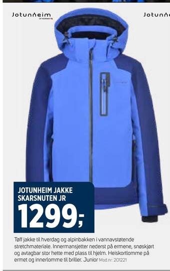 Sport 1 Jotunheim jakke skarsnuten jr tilbud