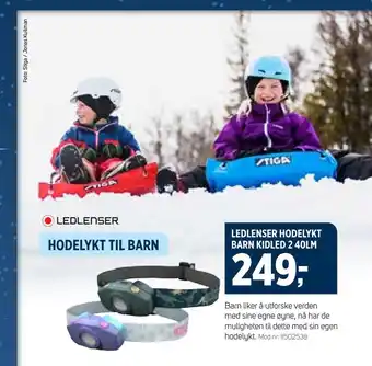 Sport 1 Ledlenser hodelykt barn kidled 2 40lm tilbud