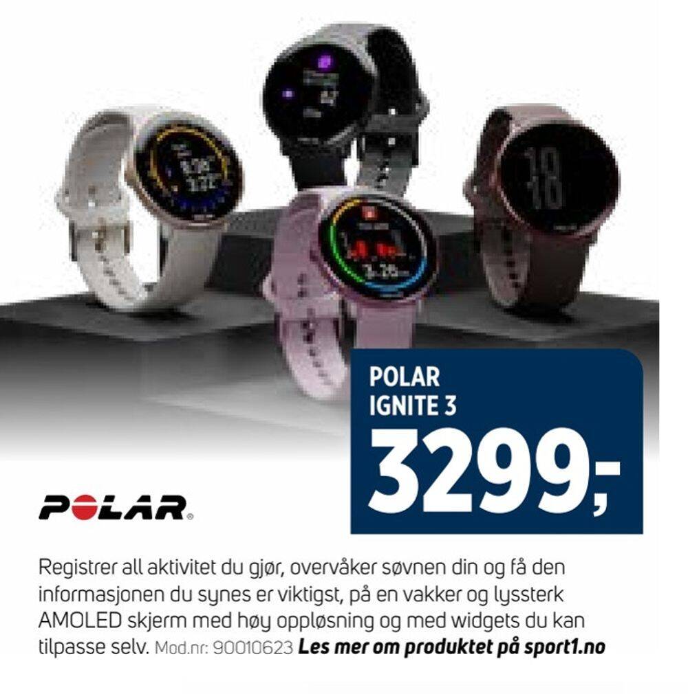 Polar ignite 3 tilbud hos Sport 1