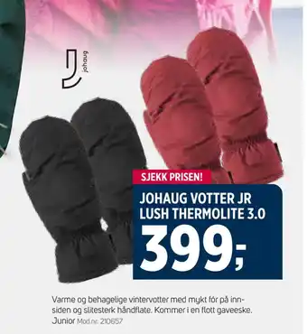 Sport 1 Johaug votter jr lush thermolite 3,0 tilbud