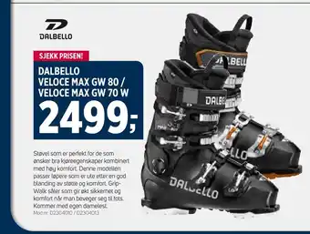 Sport 1 Dalbello veloce max gw 80 / veloce max gw 70 w tilbud